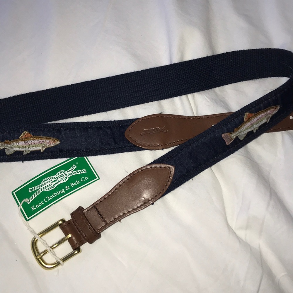 Trout leather belt
